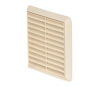 Airflow External Wall Vent Cover - Beige Plastic Grille for 100mm / 4" Ducting - Weatherproof Air Outlet - 154mm x 154mm