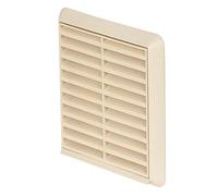 Airflow External Wall Vent Cover - Beige Plastic Grille for 150mm / 6" Ducting - Weatherproof Air Outlet - 187mm x 187mm