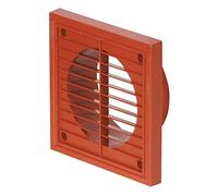 Airflow External Wall Vent Cover - Terracotta Plastic Grille for 100mm / 4" Ducting - Weatherproof Air Outlet - 154mm x 154mm