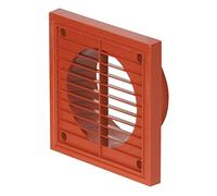 Airflow External Wall Vent Cover - Terracotta Plastic Grille for 150mm / 6" Ducting - Weatherproof Air Outlet - 187mm x 187mm