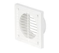 Airflow External Wall Vent Cover - White Plastic Grille for 150mm / 6" Ducting - Weatherproof Air Outlet - 187mm x 187mm
