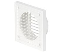 Airflow External Wall Vent Cover - White Plastic Grille with Flyscreen for 100mm / 4" Ducting - Weatherproof Air Outlet - 154mm x 154mm