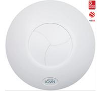 Airflow Icon 30 Extractor Fan, 100mm, 33 L/s, 10.7W, 0.062A, Quiet Iris Shutter, Ipx4 Rated, T, 3-Year Warranty