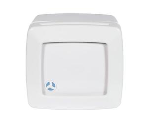 Airflow LOOVENT Extractor Fan 31L/s Flow - 3.6W, 100mm Duct, 2-Speed, Pull Cord & Adjustable Humidity Activation, Delay Start 2 Mins, Timer Overrun (2-45min), 5 Year Warranty
