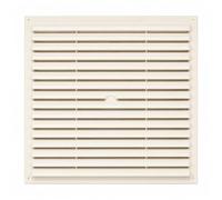 Airflow® Louvered Vent Grille - White Plastic Air Vent Without Flyscreen - 250mm x 256mm - Suitable for Gas Appliance Ventilation - Paintable Surface - Indoor & Outdoor Use