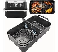 Airflow Max™ for Ninja AF500UK FlexDrawer Silicone Liner | 15mm Ridges | Fits Ninja Foodi FlexDrawer AF500UK 10.4L air fryer, removable divider. Convex base, one each side; 3.5mm BPA-free silicone.
