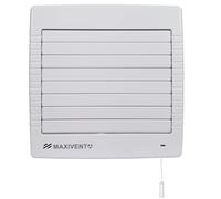 Airflow MaxiVent 150mm Extractor Fan with Auto Shutter & Pull Cord | 72l/s IP45 Rated | 28W Energy Efficient | 57 dB Quiet | 3-Year Warranty | Wall/Ceiling Mount | Easy Install