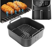 AirFlow Pro™ Cosori 5.5L Premium Silicone Liner | 3mm Thick with 15mm Raised Ridges for Airflow | Dishwasher Safe | Designed for Cosori 5.5L Air Fryer Accessories 1PC | by iStock Kitchen