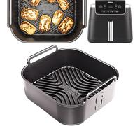 Airflow Pro™ for Ninja AF140UK 4.7L Square Silicone Liner | 15mm Ridges | Fits the Ninja AF140UK 4.7L - remove the crisper plate first. Square liner, 22 × 23 × 10cm, 3mm platinum silicone.