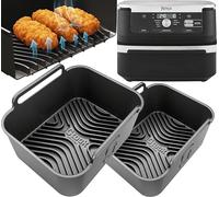 AirFlow Pro™ Ninja 10.4L AF500UK Silicone Liners | Glove-Like Fit for Ninja 10.4L AF500UK | 3mm Thick with 15mm Raised Ridges for Crisp Airflow | Dishwasher Safe | 2PCS AF500UK | by iStock Kitchen