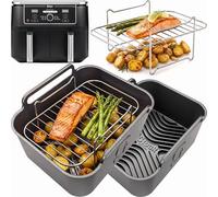 AirFlow Pro™ Ninja AF400UK Liners + Skewer Rack Set | Grill & Crisp System | 2 Silicone Liners, 2 Racks + 4 Skewers | Ninja Dual Zone 9.5L Accessories | iStock Kitchen