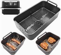Airflow Pro™ Ninja AF500UK Silicone Liners | 3-Piece Cooking System: 1 XL Liner + 2 Silicone Liners | FlexDrawer 10.4L | 3mm Thick, 15mm Ridges for Crisp Airflow | by iStock Kitchen