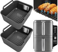 AirFlow Pro™ Ninja Double Stack XL 9.5L SL400UK Silicone Liners | Glove-Like Fit for Ninja 9.5L XL SL400UK | 3mm Thick + 15mm Ridges for Crisp AirFlow | Ninja SL400UK Accessories | by iStock Kitchen