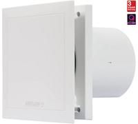 Airflow Quietair Qt100Ht 100mm Bathroom Extractor Fan 25L/s - Ultra Quiet, Low Energy, Humidity Sensor With Timer, German Made