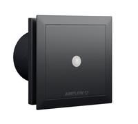Airflow Quietair Qt100Mst Black 100mm Bathroom Extractor Fan 25 L/s - Quiet, Motion Sensor With Timer, German Made - 3 Yr Warranty