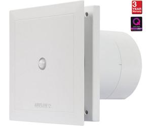 Airflow Quietair Qt120Mst 120mm Bathroom Extractor Fan 47L/s Flow - Motion Sensor & Timer - Quiet, German Made, 3 Yrs Warranty