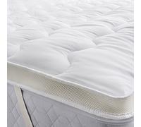 "AIRFLOW" Single Size Mattress Topper Protector Pad, Corner Straps, Breathable