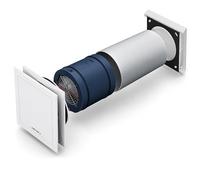 Airflow Unohab Single Room MVHR Heat Recovery Extractor Fan Unit - Decentralised Through-Wall MVHR, Up to 88% Efficiency, 45 m³/h, Quiet EC Motor, Ø160mm Core Drill