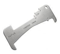 AirFly 5-in-1 Aluminum Crab and Lobster Gauge - Dungeness, Blue, Rock Crab and Lobster - Laser-Etched - CA, ME, MA, MD, FL, TX, Gulf and Canada - Designed in USA