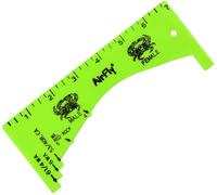 AirFly Green Crab Gauge, 5 Openings, Dungeness, Rock & Blue Crab | 4", 5", 5-3/4", 6" and 6-1/4" openings in one tool. Recessed markings that will not rub off, sex ID diagrams, lanyard hole