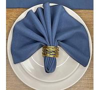 Airforce Blue 19" x19" (48cm) Fabric NAPKIN (Polyester, not cotton) PACK OF 4