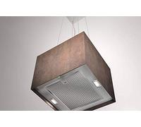 Airforce Concrete 40cm Island Lamp Cooker Hood with Integra System - Brown Oxide