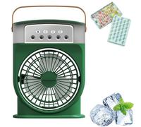 Airfrost Air Cooler Fan, 4 in 1 the Air Frost Portable Fan, Using Evaporative Cooling Fast Cooling Technology, 3 Levels Adjustable, Quiet Operation, With Night Light & Timer (green, Plug-in mode)