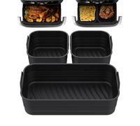 Airfryer Accessories for Ninja Foodi Flexdrawer AF500EU (Pack of 3), Collapsible Silicone Mould for Hot Air Fryer, AF500EU Silicone Mould Airfryer, Reusable