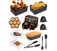 Airfryer Accessories for Ninja Hot Air Fryer Accessories for Ninja Foodi Max Dual Zone AF300EU AF400EU AF451EU AF500EU 7.6-9.5L AirFryer Accessories Hot Air Fryer Replacement Parts for Innsky Princess