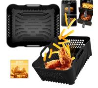 Airfryer Accessories for Philips 4000 Series Stacked Dual Basket 10L, Airfryer Silicone Mould for Cosori Dual Zone 8.5L, Hot Air Fryer Accessories for Ninja AF400EU SL400EU and 8.5L-10L Dual Zone