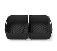 Airfryer AF500 Accessories for Ninja Foodi Flexdrawer AF500UK 10.4 L, 2 x 5.2L Silicone Mould for Ninja Hot Air Fryer af500DE Oven Microwave, Better than Disposable Paper Liner, Black