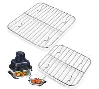 Airfryer Grill Grate for Ninja Crispi Hot Air Fryer - Grill Grate for Ninja Crispi Pro 3.8 L 1.4 L, Airfryer Accessories, Stainless Steel Cooking Grate for Air Fryer Glass Container, Hot Air Fryer