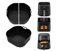 Airfryer Silicone Mould Hot Air Fryer Accessories for Cosori XXL 5.5 L, Turboblaze 6L/Clear Blaze 6.2L, Reusable Air Fryer Accessories for Philips 2000 Series 6.2L, Russell Hobbs XXL 8L Pack of 3