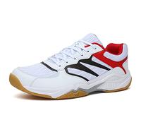 AIRFUL Men's Tennis & Racquet Sport Shoes Women's Fashion Sneakers Breathable Indoor Sports Shoes Suitable for Handball, Pickleball, Badminton, Floorball, Squash (Color : White, Size : 7 UK)