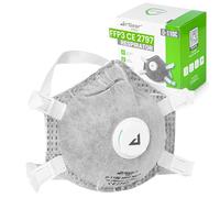 AirGearPro FFP3 Face Mask with Exhalation Valve • High-Filtration Respirator for Adults • Comfortable Protective FFP3 Mask for Dust, Painting, Construction and Chemical Tasks • Pack of 10