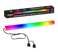 airgoo Addressable RGB PC LED Light Bar, AG-NEON-DLS30-1 Aluminum Alloy Shell Neon Strip, for 5V 3-pin argb Header or AG-DRGB16 SignalRGB Controller(Not Included), Come with Magnets, Easy to Install