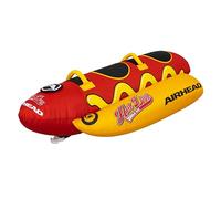 Airhead Double Dog Towable 1-2 Rider Tube for Boating and Water Sports, Double-Stitched Full Nylon Cover, EVA Padding and Padded Handles for Comfort