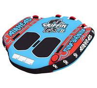 Airhead Griffin 2 Towable 1-2 Rider Tube for Boating and Water Sports, Kwik-Connect Tow, Padded Handles & Patented Speed Safety Valve for Easy Inflating & Deflating