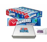 Airheads 36x15.6g, Watermelon, White Mystery, Blue Raspberry & Cherry - Tasty & Chewy Boxed Treatz (36, Blue Raspberry)