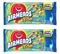 Airheads Candy Bars Assorted Sour 5 Pack 78g - Pack of 2
