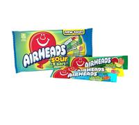Airheads SOUR Candy Bars, Sour Watermelon Punch, Blue Blast, Lemon Berry Squeeze, 9 Bar Movie Theater Box