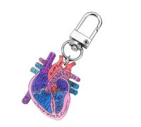 AIRHSKWI Anatomical Heart Keychain Pendant Educational Keyrings Accessory for Physical Students and Healthcare Professionals
