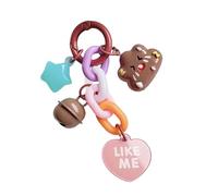 AIRHSKWI Elegant Keychain Moon Clouds Star Bells Heart Key Rings for Women and Girls Handbag Decoration Phone Chain Accessories