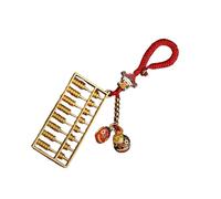 AIRHSKWI Elegant Silver Metal Small Abacus Keychain Pendant Decoration for Car Keys and Handbags With Good Luck Symbolism