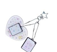 AIRHSKWI Hand Drawn Cartoon Acrylic Cards Holder Keychain Cartoon Acrylic Key Rings For Popular Music Fans And Fashion Women
