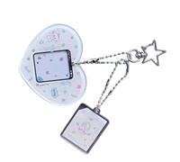 AIRHSKWI Hand Drawn Cartoon Acrylic Cards Holder Keychain Cartoon Acrylic Key Rings For Popular Music Fans And Fashion Women