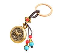 AIRHSKWI Handmade Animal Pattern Keychain Charm Keychain Accessory Brass Texture Suitable for Prosperity and Peace Home Decors
