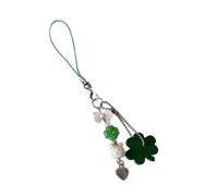 AIRHSKWI Lucky Four Leaf Clovers Phone Charm with Lovely Rabbits Designs Unique Fashion Accessory for Women and Students