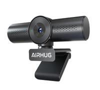 AIRHUG 2K 60fps Webcam, Streaming Camera with Sony 8MP Sensor, Dual Omnidirectional Mics, PDAF Autofocus, 60° Focused View for Online Meetings, Built in Privacy Cover, Plug and Play for Windows/Mac