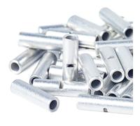 AIRIC Non Insulated Butt Connectors，100pcs 16-14 Gauge Electrical Wire Seamless Uninsulated Connectors Crimp Ferrule Terminals